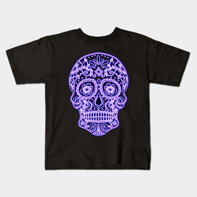 Neon skull Kids T-Shirt by Kiboune